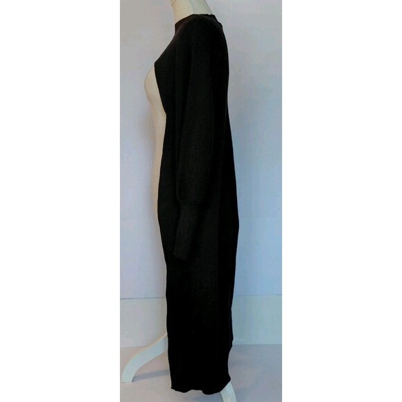 Fashion To Figure FTF Long Black Tight Knit Sweater Shrug Size 0 Oversized - Picture 3 of 9
